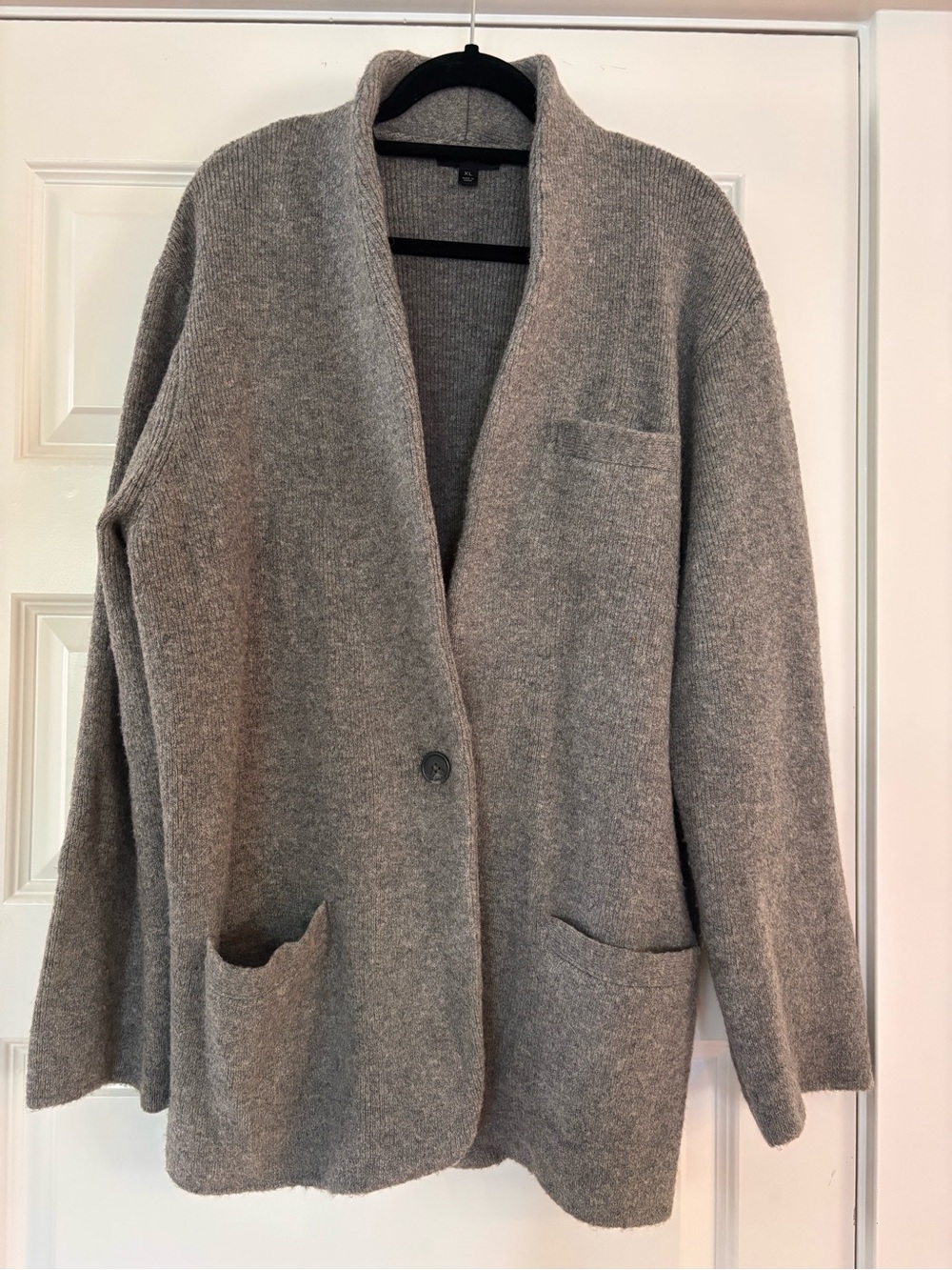 J.Crew Wool-Blend Open Front Gray Cardigan Jacket